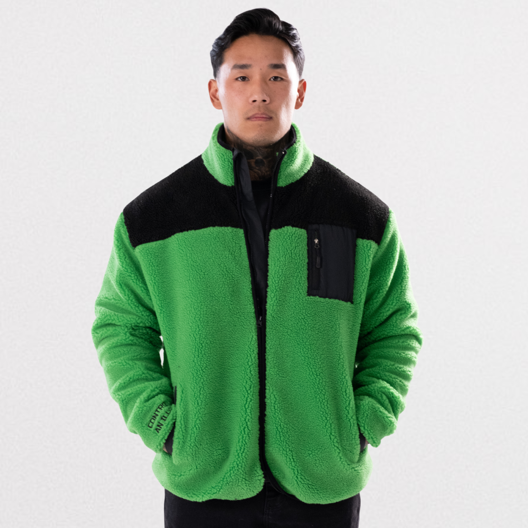 Cyber Verde Sherpa Jacket