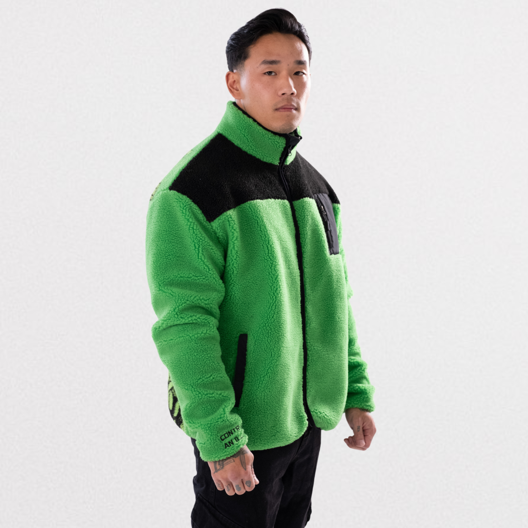 Cyber Verde Sherpa Jacket