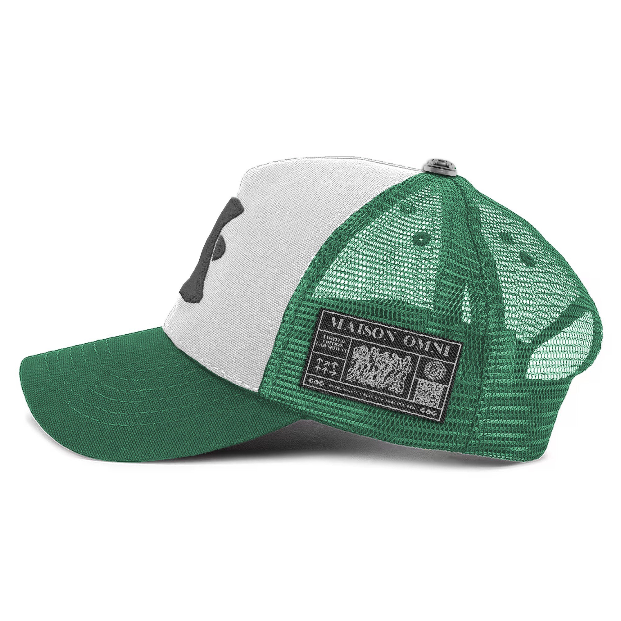 Maison Omni trucker hat green