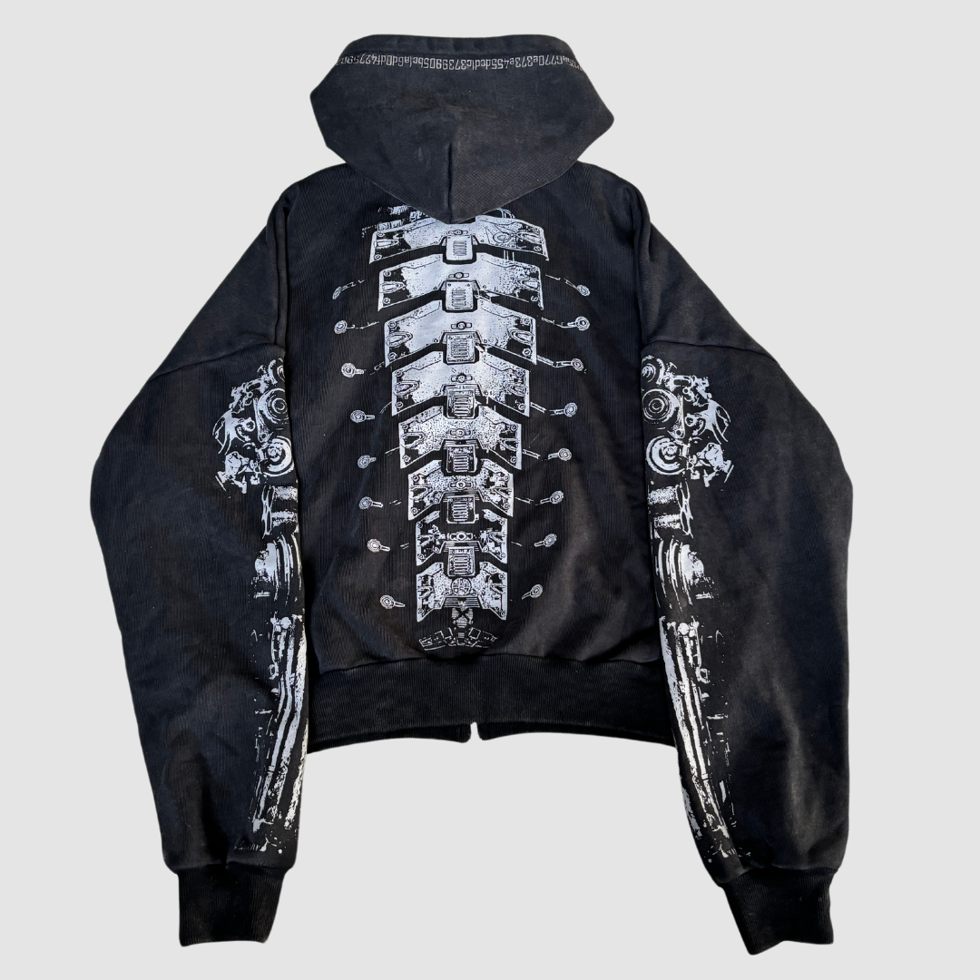 MECHANICAL CORE ZIPPED HOODIE