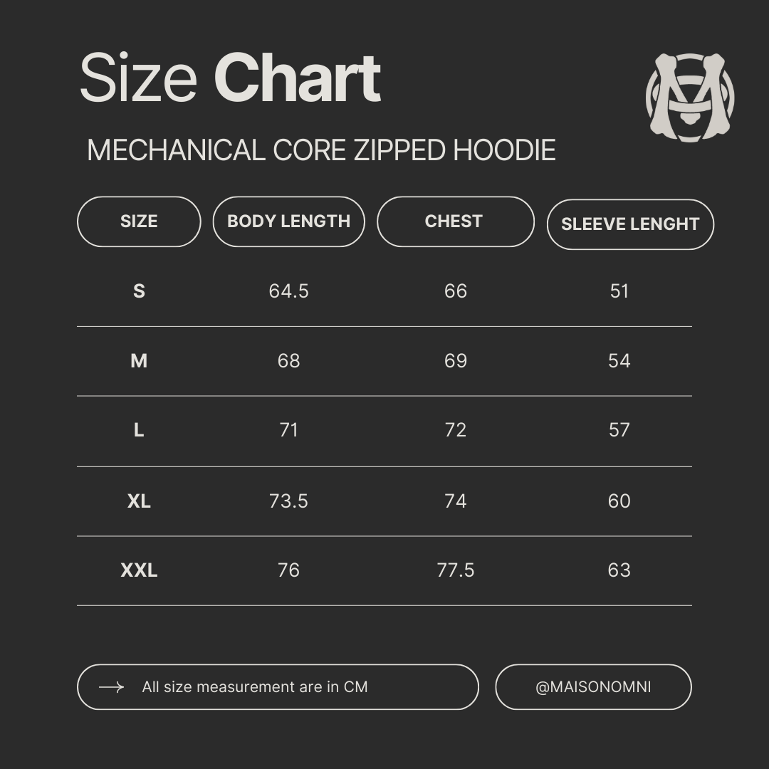 MECHANICAL CORE ZIPPED HOODIE